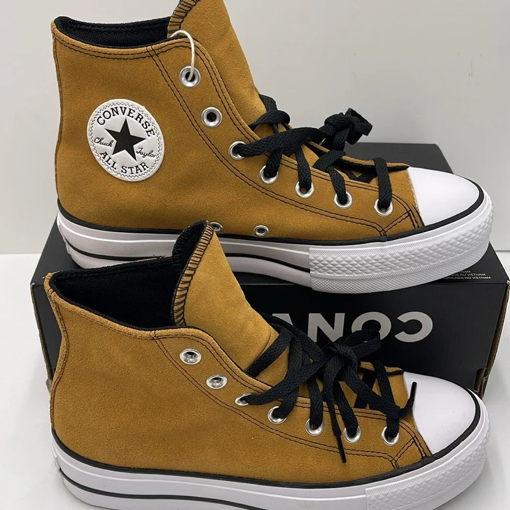 Converse WMNS CTAS LIFT HI DARK SOBA/WHITE/BLACK A13410C Platforms Sneakers